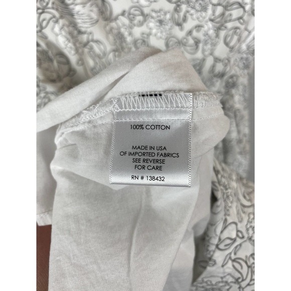 Bea & Dot By ModCloth Bird & Flower Floral Print Dress White- Size Medium - Picture 4 of 4